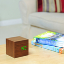Gingko Cube Click Clock - Walnut