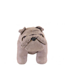Faux Leather British Bulldog Footstool - Grey