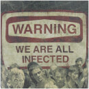 The Walking Dead Men's Warning Sublimation T-Shirt - Black