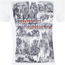 Transformers Men's Comic Strip T-Shirt - White