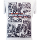 Transformers Men's Comic Strip T-Shirt - White