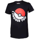 Pokemon I Choose You Pokeball T-Shirt - Black