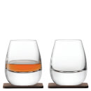 LSA Whisky Islay Tumblers & Walnut Coasters - 250ml - Set of 2