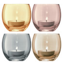 LSA Polka Metallics Tealight Holder - 6.5cm (Set of 4)