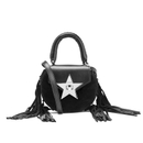SALAR Women's Mimi Fringe Bag - Nero