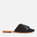 Loeffler Randall Women's Winnie Tassel Suede Mules - Black/Eclipse