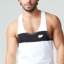 Camiseta de Tirantes Larga de Rayas - XXL - Blanco
