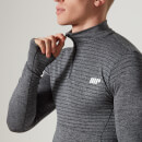 Myprotein Heren naadloze ¼ Zip Top - Zwart Mergel - XXL - Zwart