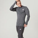 Myprotein Heren naadloze ¼ Zip Top - Zwart Mergel - XXL - Zwart