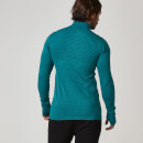 Seamless ¼ Zip-Top - M - Teal