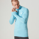 Seamless ¼ Zip-Top - XXL - Light Blue