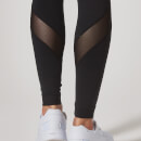 Heartbeat Mesh Full-Length Leggings - S - Black