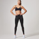 Heartbeat Mesh Full-Length Leggings - S - Black