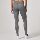 Heartbeat Mesh Full-Length Leggings - XS - Grey