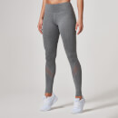 Heartbeat Mesh Full-Length Leggings - XS - Grey
