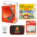 New Nintendo 3DS XL Orange/Black + Super Mario Maker for Nintendo 3DS Pack