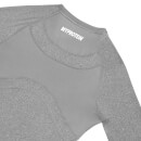 Charge Compression Long Sleeve Top - S - Grey Marl