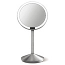 simplehuman Rechargeable Stainless Steel Sensor Mirror with Travel Case - 10x Magnification 12cm