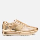 MICHAEL MICHAEL KORS Women's Allie Plate Wrap Leather Trainers - Pale Gold