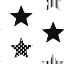 Superfresco Easy Kids' Superstar Star Print Black/White Wallpaper