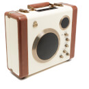 GPO Retro Manga Bluetooth Speaker and Guitar Amp - Cream/Tan