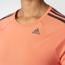 adidas Women's D2M 3 Stripe T-Shirt - Easy Coral