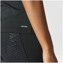 adidas Women's D2M 3 Stripe T-Shirt - Black