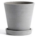 HAY Flowerpot with Saucer - Medium - Grey