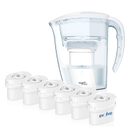 Aqua Optima 2.25L White Galia Water Filter Jug with 6 x 60 Day Evolve Filter Cartridges (12 Month Bundle)
