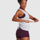 IdealFit Open Back Vest Tank Top - White