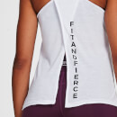 IdealFit Open Back Vest Tank Top - White