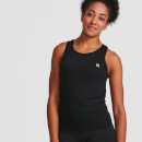 IdealFit Open Back Vest Tank Top - Black