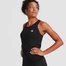 IdealFit Open Back Vest Tank Top - Black