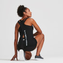 IdealFit Open Back Vest Tank Top - Black