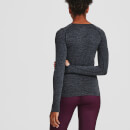 IdealFit Seamless Long Sleeve Top - Black