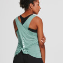 IdealFit Open Back Vest Tank Top - Soft Khaki