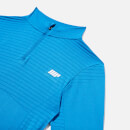 Seamless ¼ Zip-Top - S - Blue