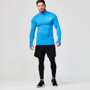 Seamless ¼ Zip-Top - S - Blue