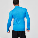Seamless ¼ Zip-Top - S - Blue