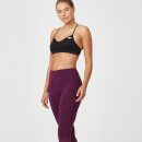 Legginsy Heartbeat o pełnej długości (z siateczką) - XS - Plum