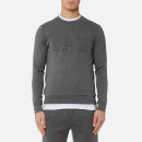 BOSS Green Men's Salbo Large Logo Sweatshirt - Medium Grey