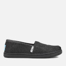 TOMS Kids' Seasonal Classic Glimmer Slip On Pumps - Black
