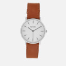 Nixon Men's The Porter Leather Watch - White Sunray/Saddle