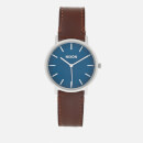 Nixon Men's The Porter Leather Watch - Navy/Brown