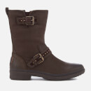 UGG Women's Jenise Waterproof Leather Biker Boots - Stout