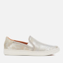 UGG Women's Cas Stardust Metallic Suede Slip-On Trainers - Silver