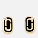 Marc Jacobs Women's Icon Enamel Studs - Black/Gold
