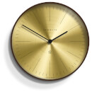 Newgate Mr Clarke Wall Clock - Dark Wood - Brass Dial