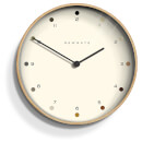 Newgate Mr Clarke Wall Clock - Pale Wood - Dot Dial