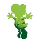 Nintendo Super Mario Yoshi Silhouette Men's White T-Shirt